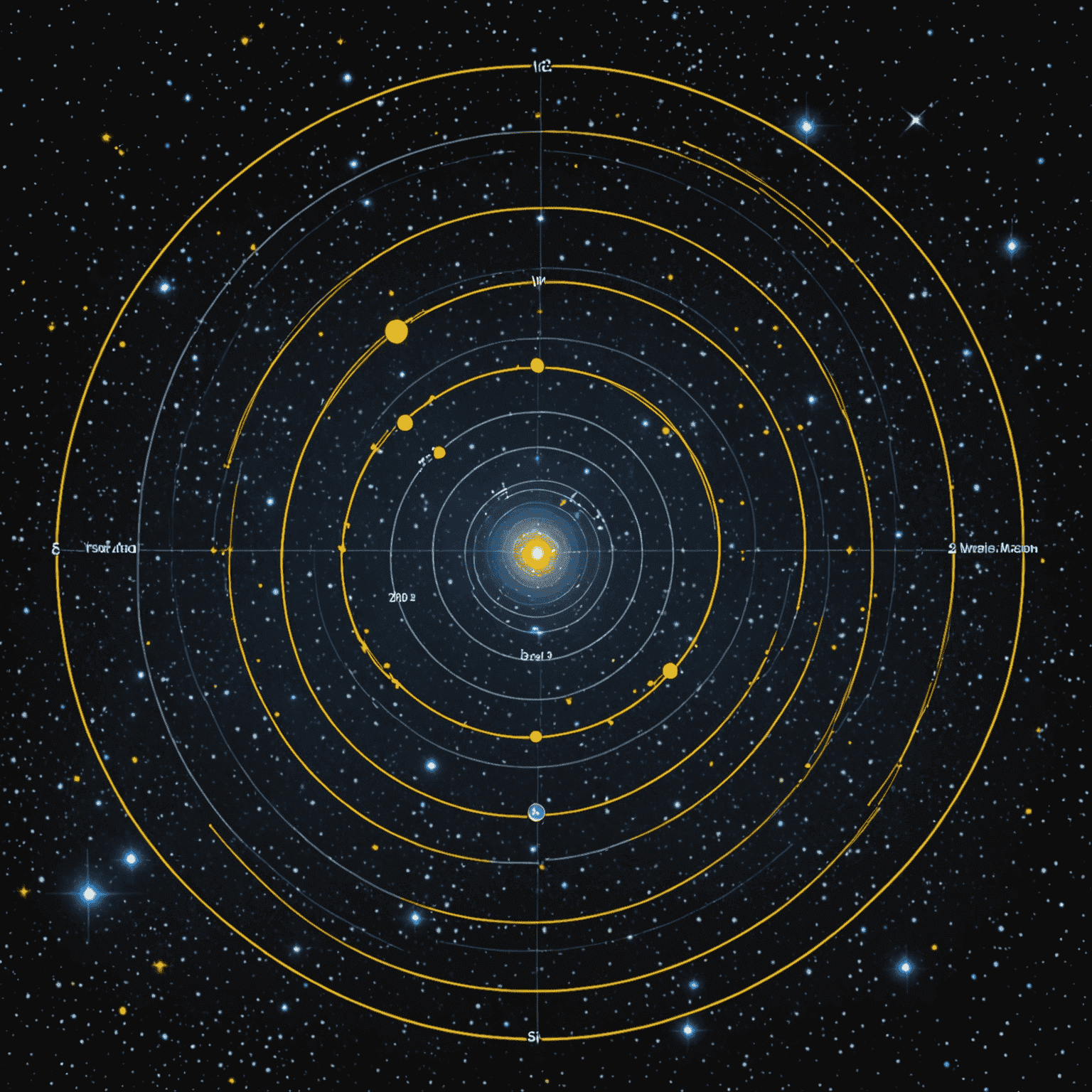 Diagram illustrating the concept of stellar parallax, showing Earth's position at two points in its orbit and the apparent shift of a nearby star against the background of distant stars