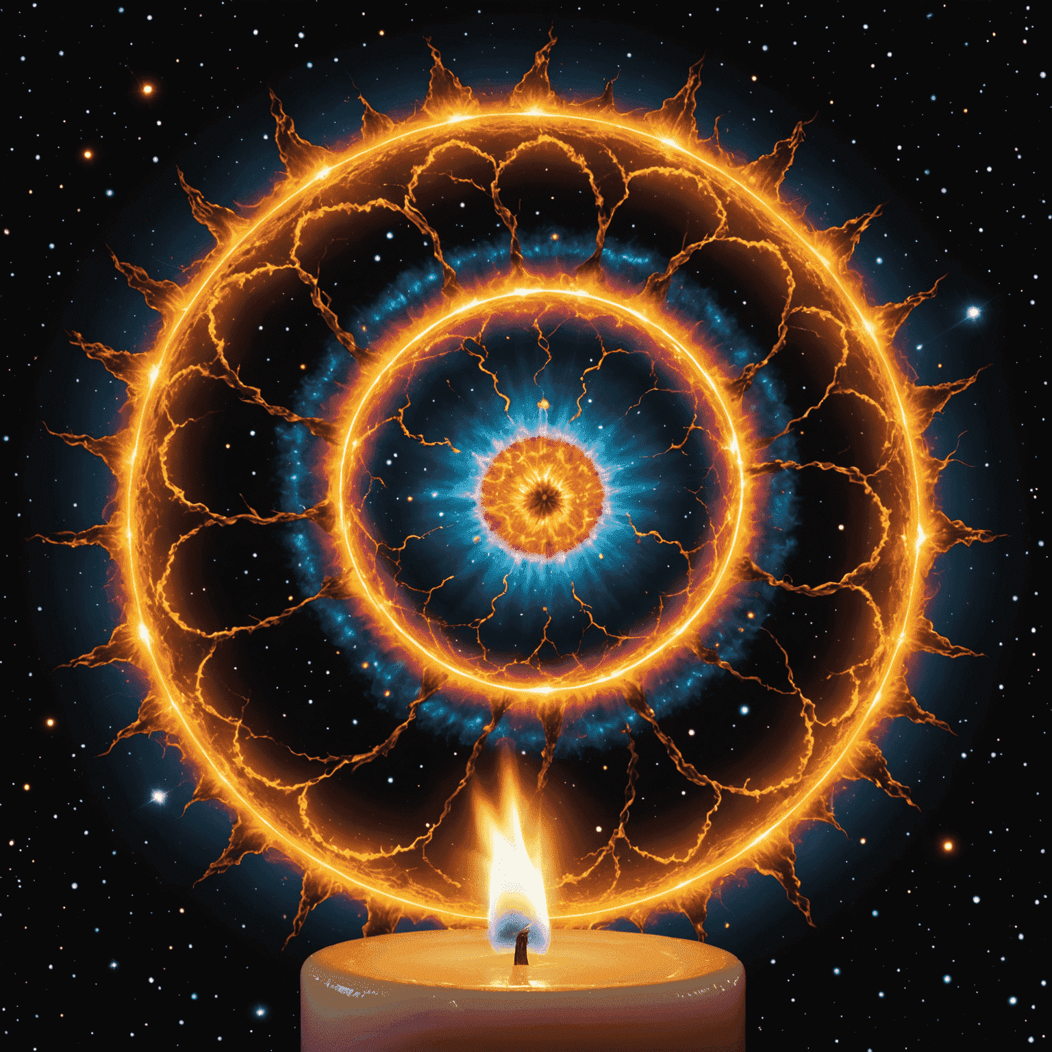 Illustration of a Type Ia supernova explosion, used as a standard candle for cosmic distance measurement