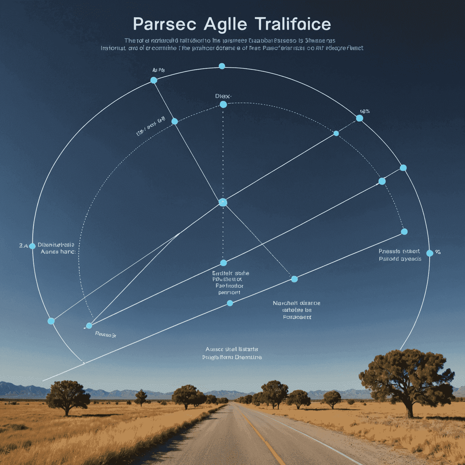 Infographic explaining the relationship between parallax angle and the parsec unit of distance